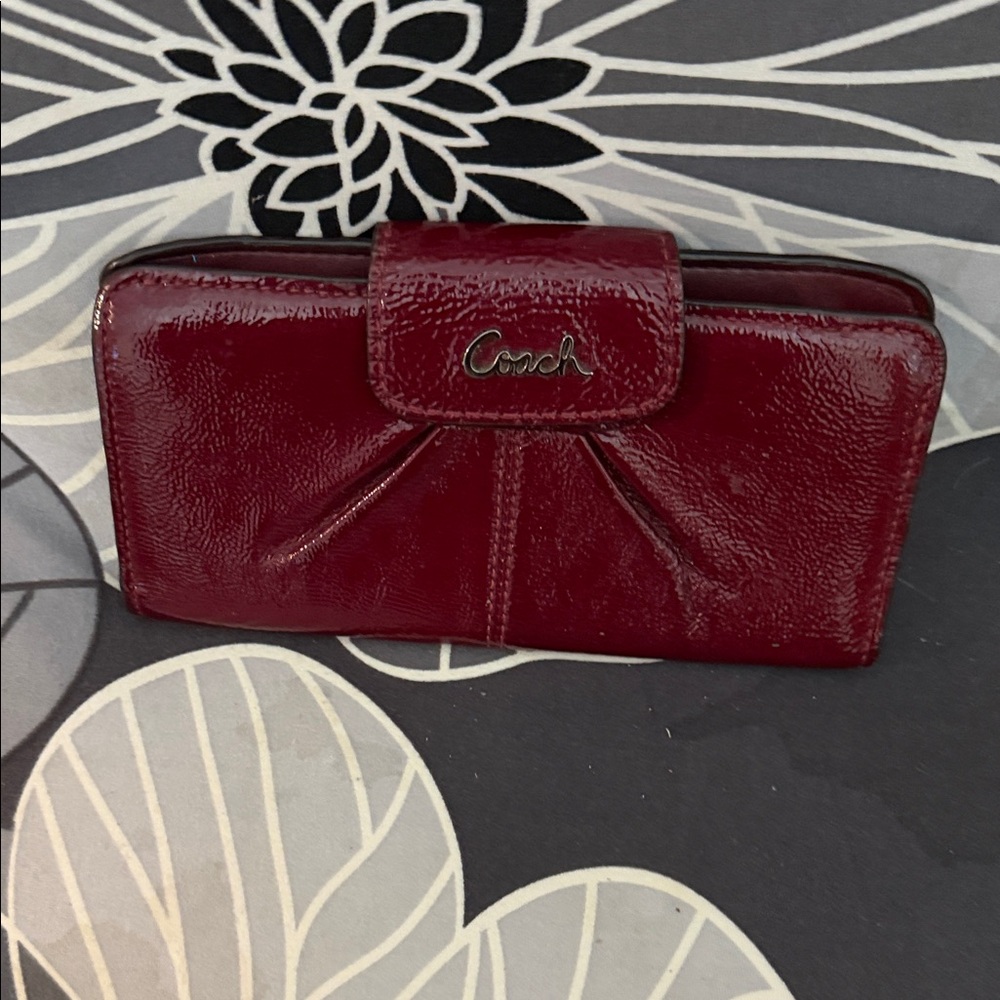 Coach Burgundy Leather Wallet